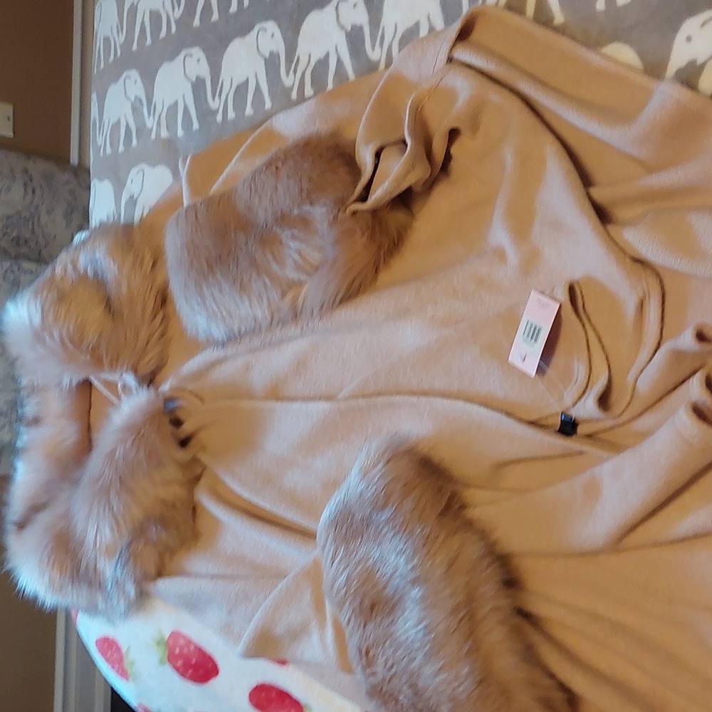 Faux fur cape